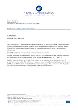 [Cii] EMA Orkambi approval documents Approval for use in patients 6 years and older.pdf