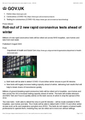 E4 - Roll-out of 2 new rapid coronavirus tests ahead of winter - GOV.UK.pdf