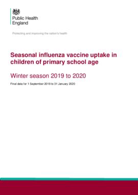 [D] Public Health England. Seasonal influenza vaccine uptake in children of primary school age.pdf