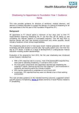 [B] Shadowing for Appointees to Foundation Year 1 Guidance Notes. Health Education England 2014.pdf