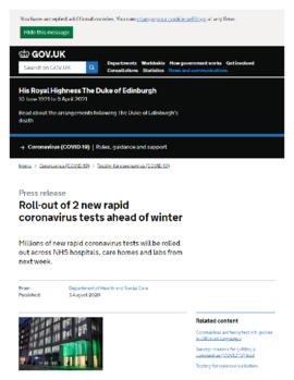 [E] government news roll out of 2 new rapid coronavirus tests ahead of winter .pdf
