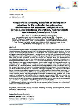 [H] Scientific opinion paper the from EFSA Panel on Genetically Modified Organisms