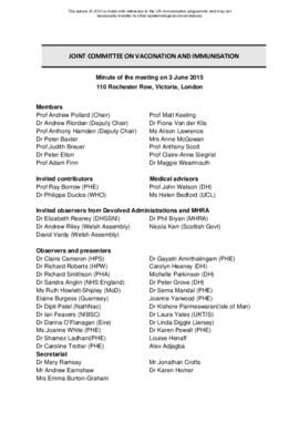 [A] Minutes of the Joint Committee On Vaccination And Immunisation, June 2015 meeting.pdf