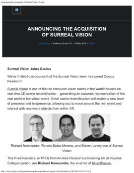 I4-Announcing the Acquisition of Surreal Vision  Oculus.pdf