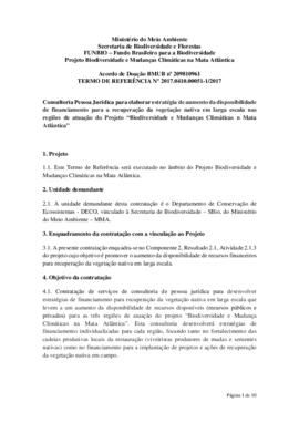 [I] Term of Reference published by the Department for Conservation of Ecosystems