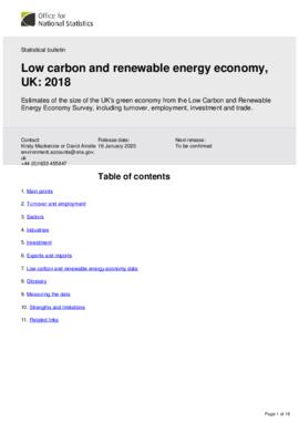 [F] Low carbon and renewable energy economy, UK: 2018
