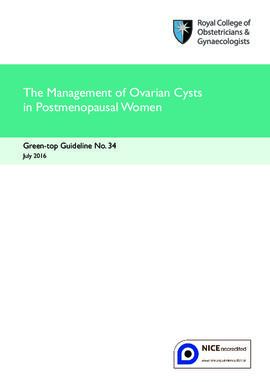 [C] Royal College of Obstetricians and Gynaecologists Green Top Guideline number 34 for the management of Ovarian cysts in Postmenopausal women.pdf