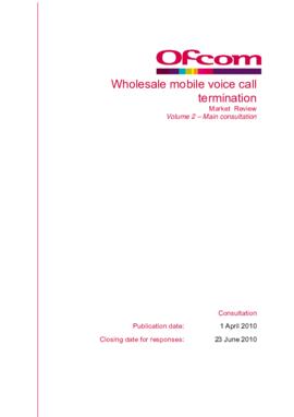 Ofcom Wholesale mobile voice call termination Market Review Volume 2