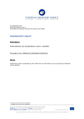 [A] EMA approval document for Ivacaftor, 2015.pdf