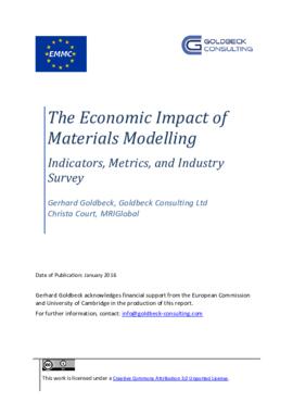 [H] The Economic Impact of Materials Modelling