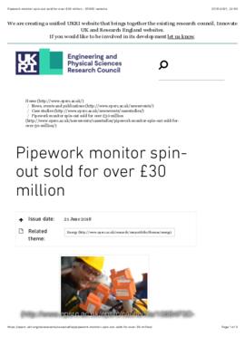 Source_C_Pipework monitor spin-out sold for over ┬ú30 million - EPSRC website.pdf